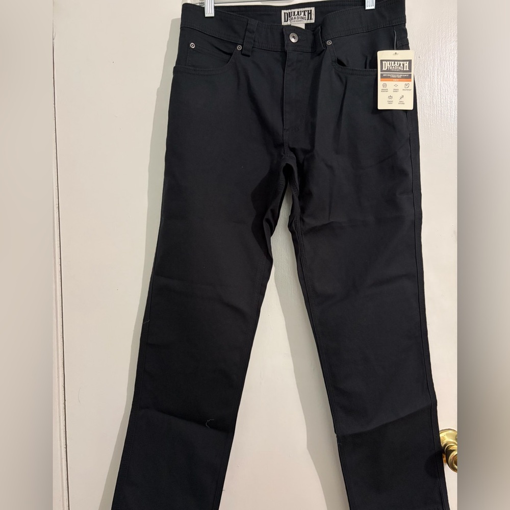 Duluth Trading Co Men's Black Fire Hose Slim Pit Pants